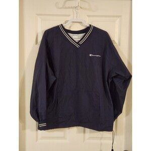 Champion pullover Navy Blue Med size lightweight windbreaker